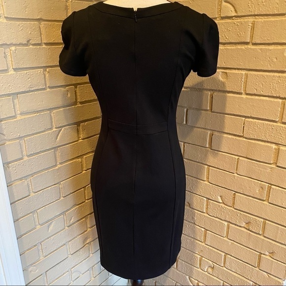 Yoana Baraschi Bodycon Stretch Embroidered  Silk Cocktail Dress Black Sz XS - Picture 5 of 11